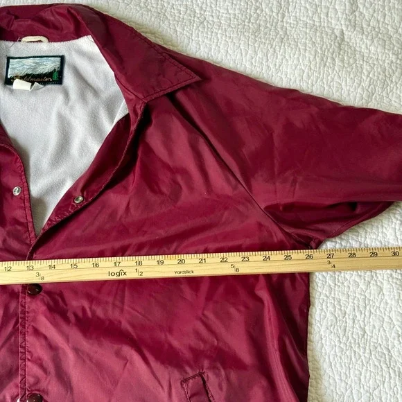Coaches Jacket XL 90s Indie Athletic Retro Sportswear Fleece Lined Windbreaker - Picture 6 of 7